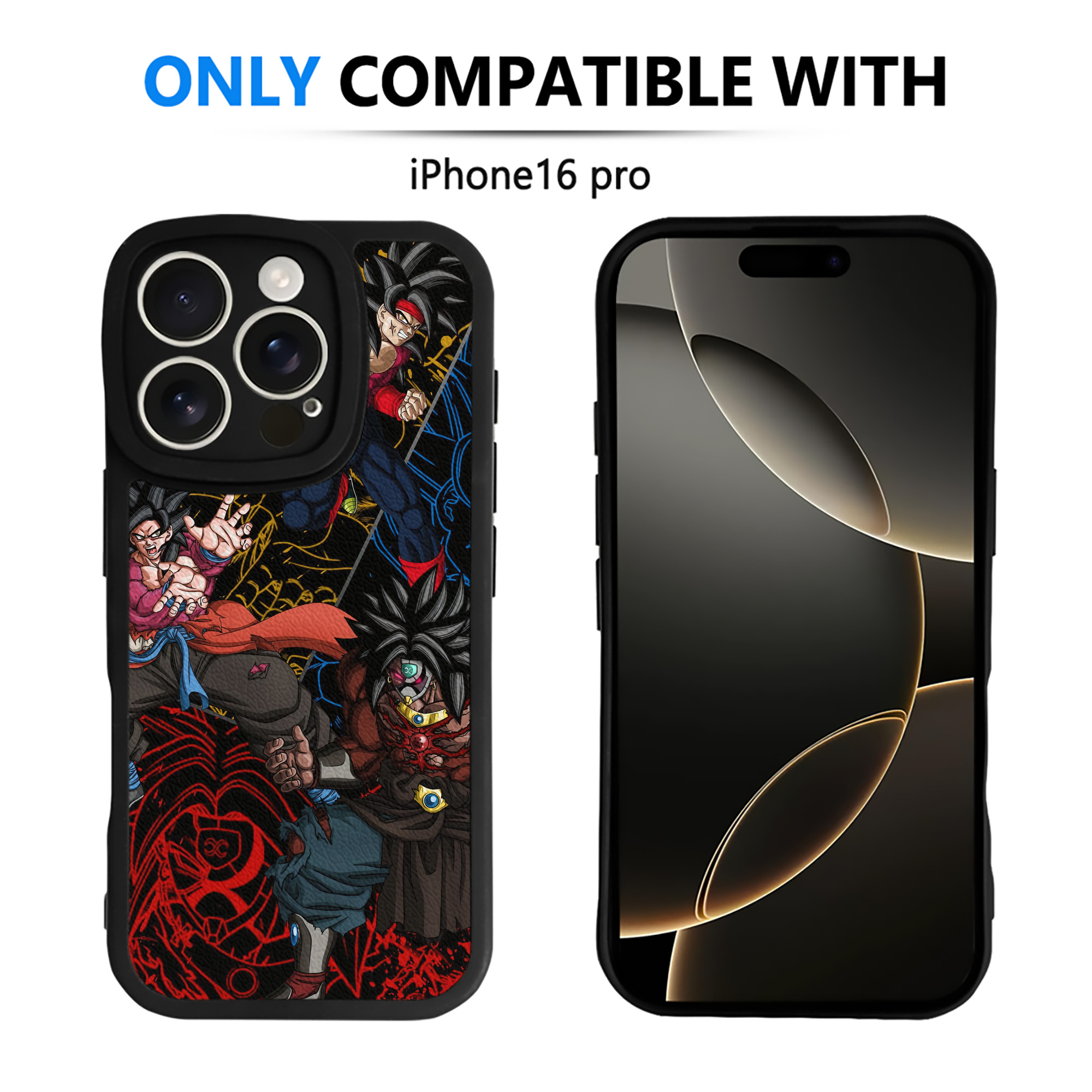 （画像用） ドラゴンボール DRAGON BALL 【iPhone 16シリーズ対応】シリコンスマホケース（レザー調） 材質：シリコン